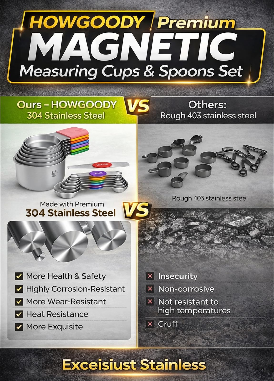 Howgoody nesting design keeps cups neatly stored and easy to grab