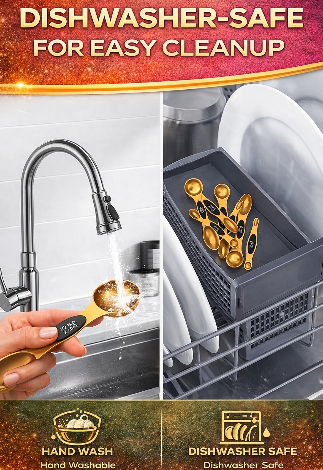 Howgoody stainless steel spoons are durable and easy to clean