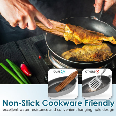 HOWHONG handcrafted ergonomic handle enhances comfort while mixing batter