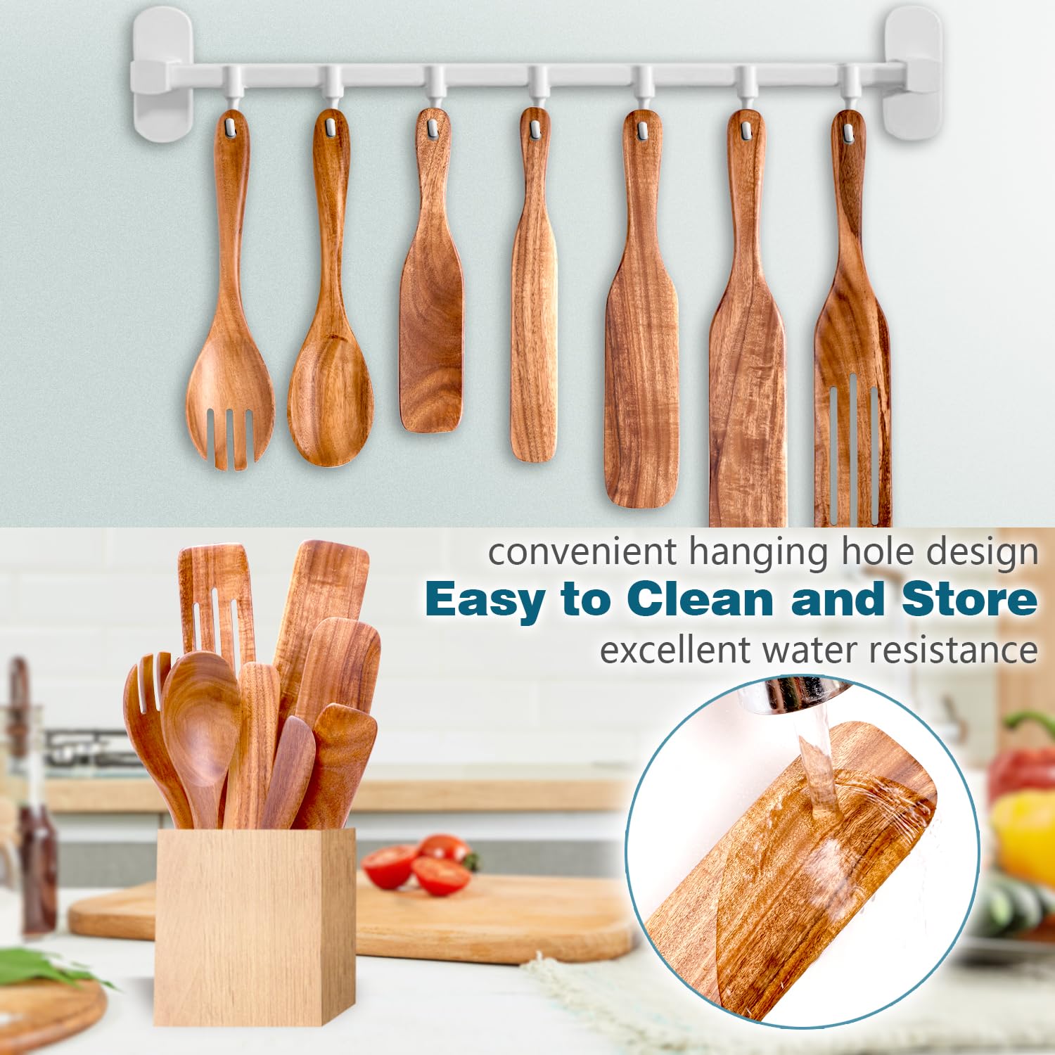 HOWHONG spurtles heat-resistant to stir sauces without warping