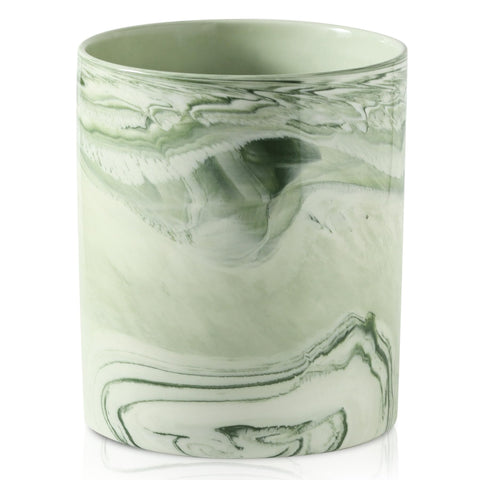 Howise marble-green utensil holder on countertop keeps utensils within reach.