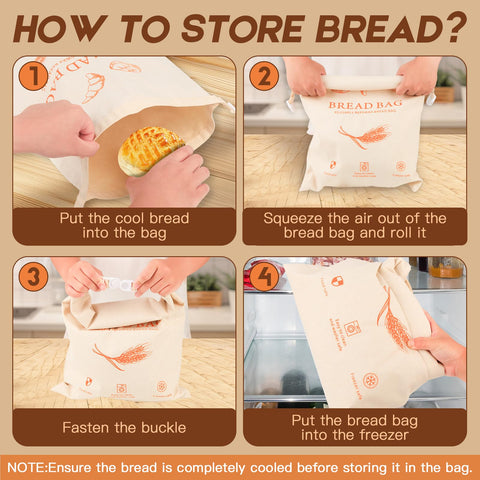 HOYEEFOU bread bag used for picnics and on-the-go snacks