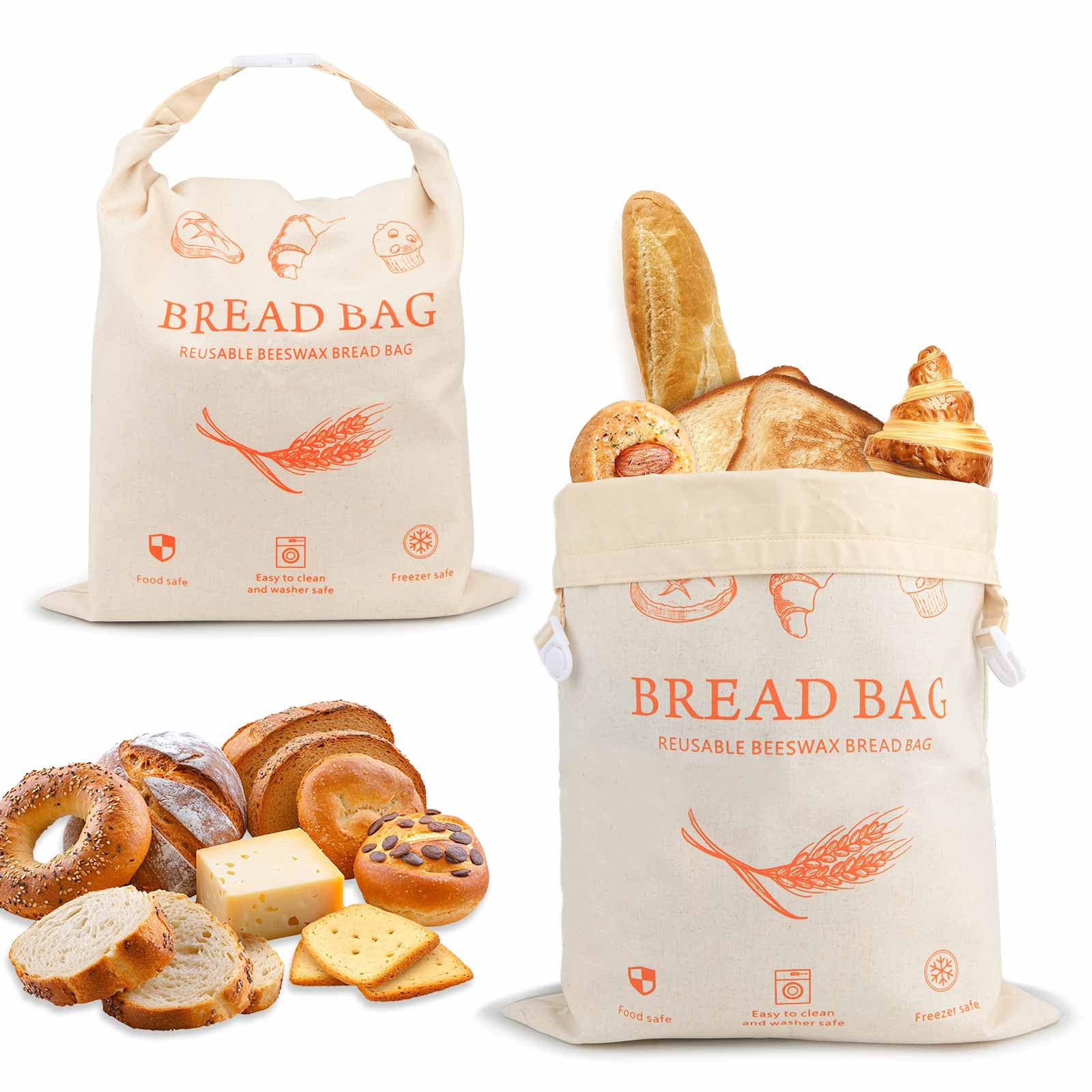 HOYEEFOU bread bag with roll-top airtight seal preserves sourdough freshness