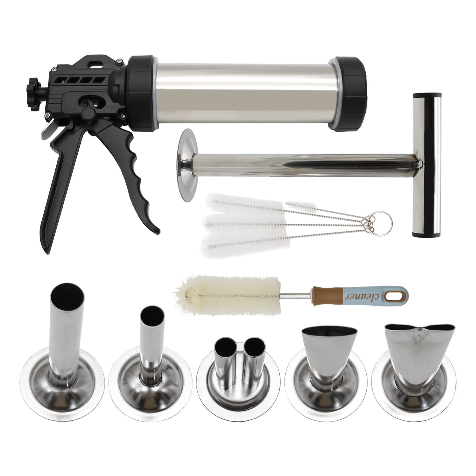 Hoypeyfiy stainless steel jerky gun ready for durable pressing at home