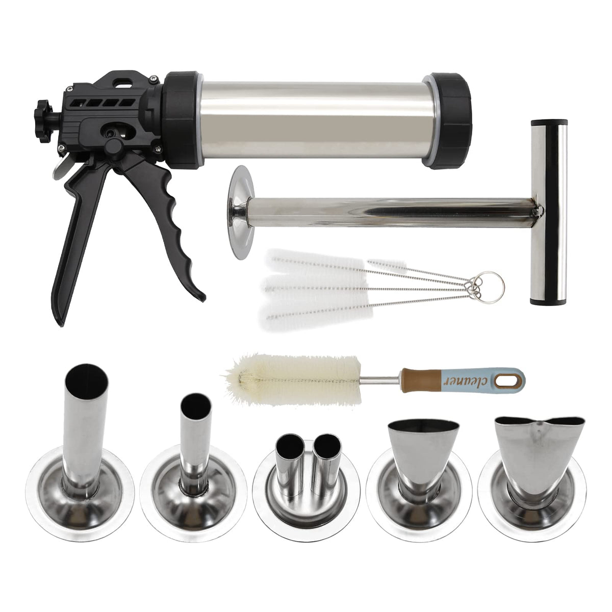 Hoypeyfiy stainless steel jerky gun ready for durable pressing at home