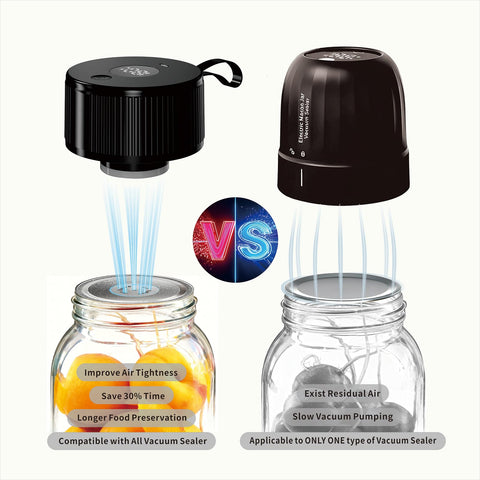 Hoyphvel air-valve lids compatible with electronic vacuum sealers for versatile preservation