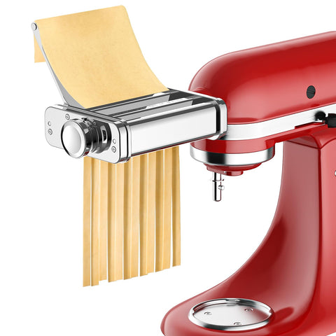 HOZODO 3-in-1 pasta attachment for KitchenAid roller for even sheets.