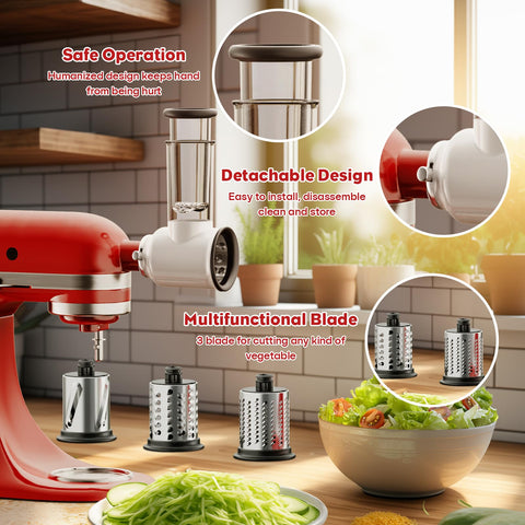 HOZODO cheese grater attachment adds fresh grate for cheeses and veggies