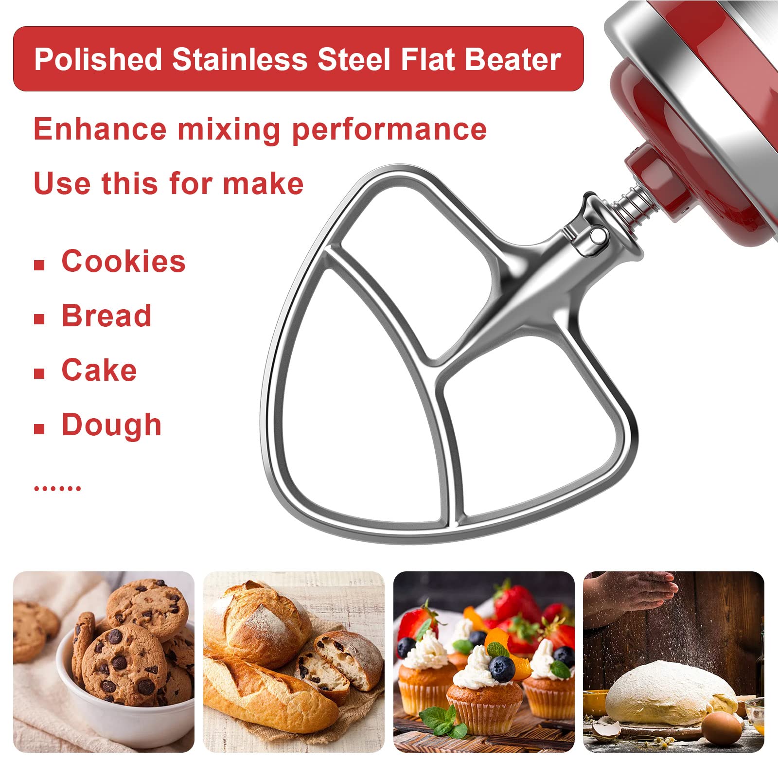 HOZODO dishwasher-safe beater for KitchenAid simplifies post-bake cleanup