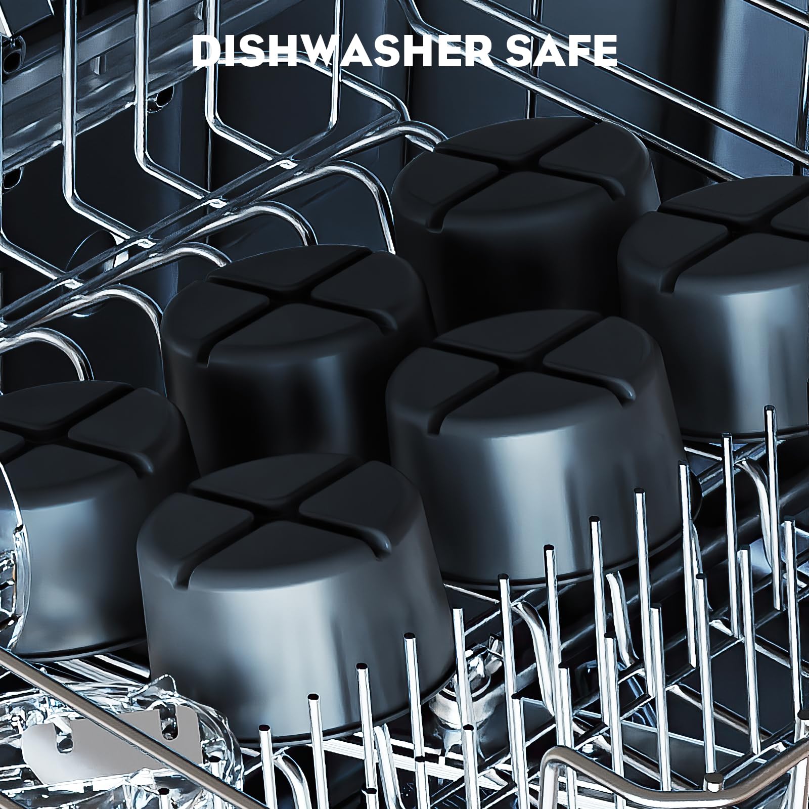 HOZODO easy-clean image highlights dishwasher-safe molds.