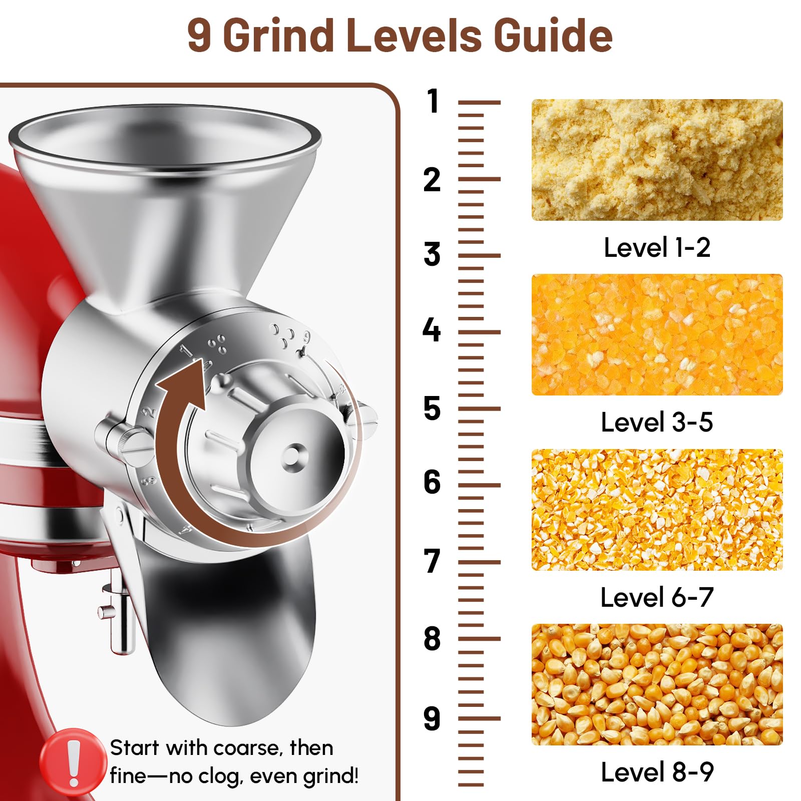 Removable design enables quick cleaning of HOZODO grain mill.