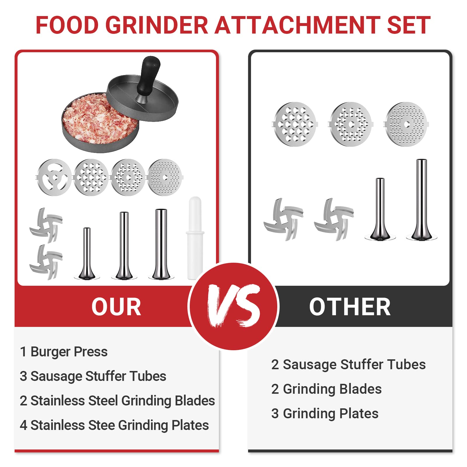 HOZODO KitchenAid attachment assembly view showing easy setup and secure connections.