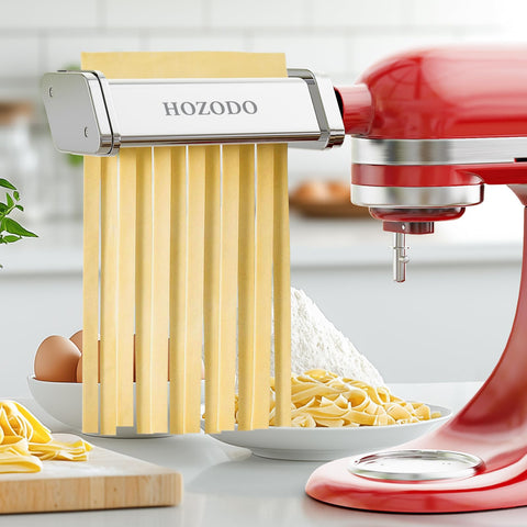 Durable stainless steel HOZODO pasta attachment for reliable kitchen performance.