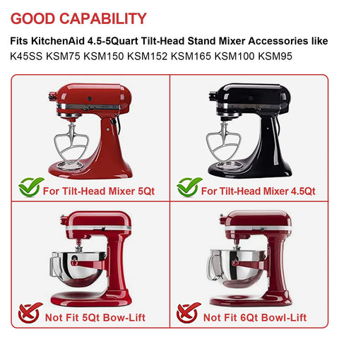 HOZODO polished flat beater for 4.5–5qt KitchenAid ensures smooth batters