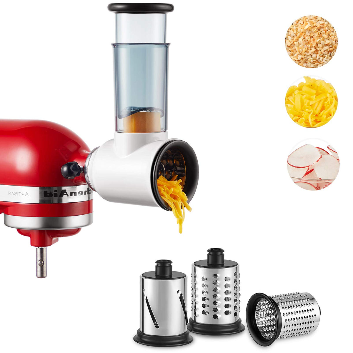 HOZODO slicer shredder attachment for KitchenAid expands prep options with quick, even slices