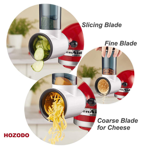 HOZODO steel-gray food pusher ensures safe feeding during operation