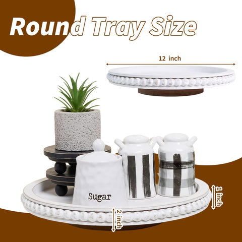 HPC Decor Beaded Lazy Susan Spice Rack keeps jars neatly organized and accessible.