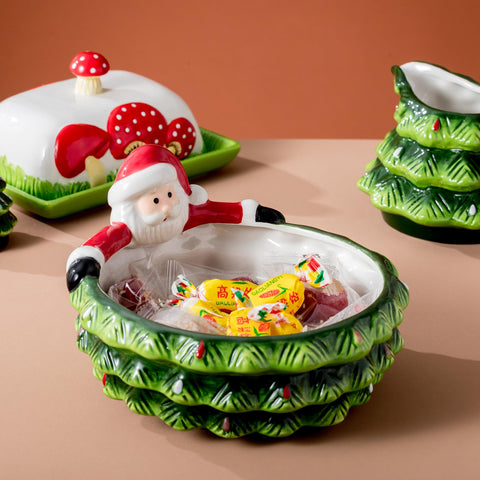 HPYNPES candy bowl side view emphasizes sturdy ceramic build for lasting use