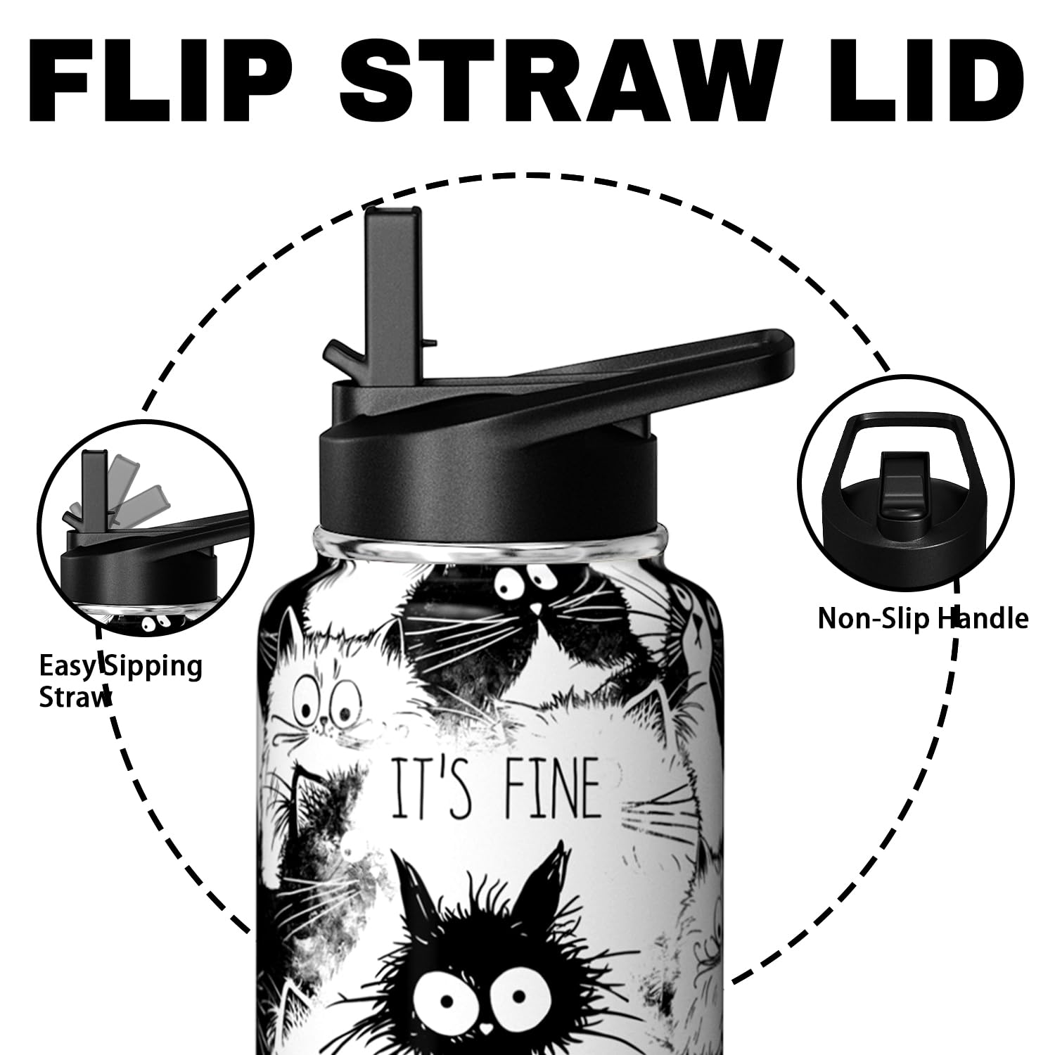 Hqhzaha 32oz stainless steel insulated bottle keeps beverages at the right temperature