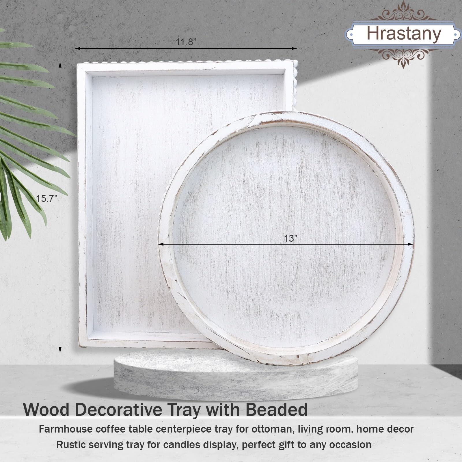 Hrastany wood tray ideal for breakfast in bed and cosmetic organization