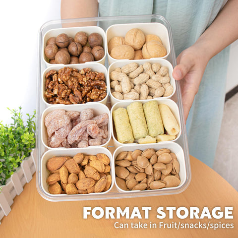 HRXFOZ portable snack tray with handle ideal for outdoor trips and gatherings