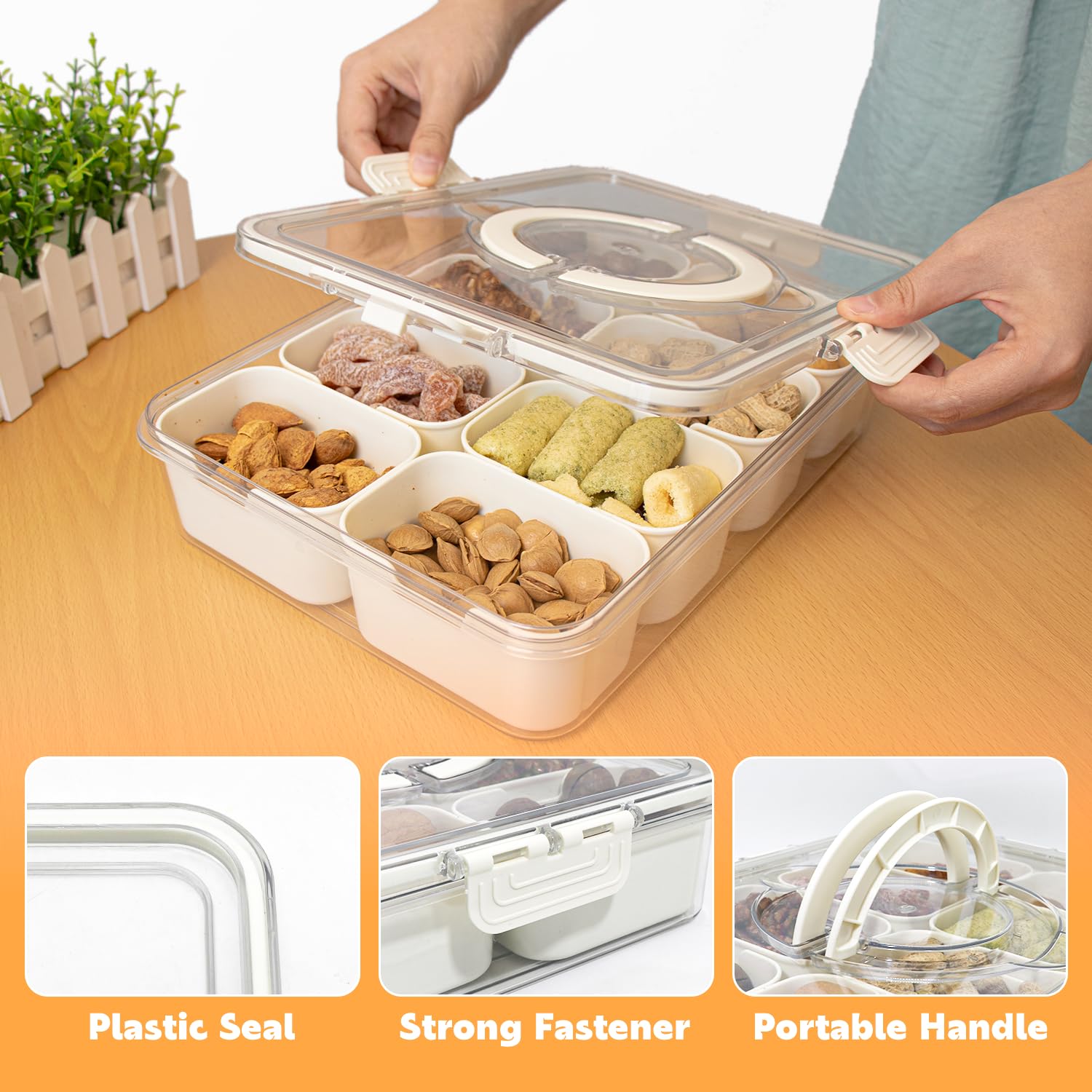HRXFOZ transparent container with lid for easy monitoring and quick packing