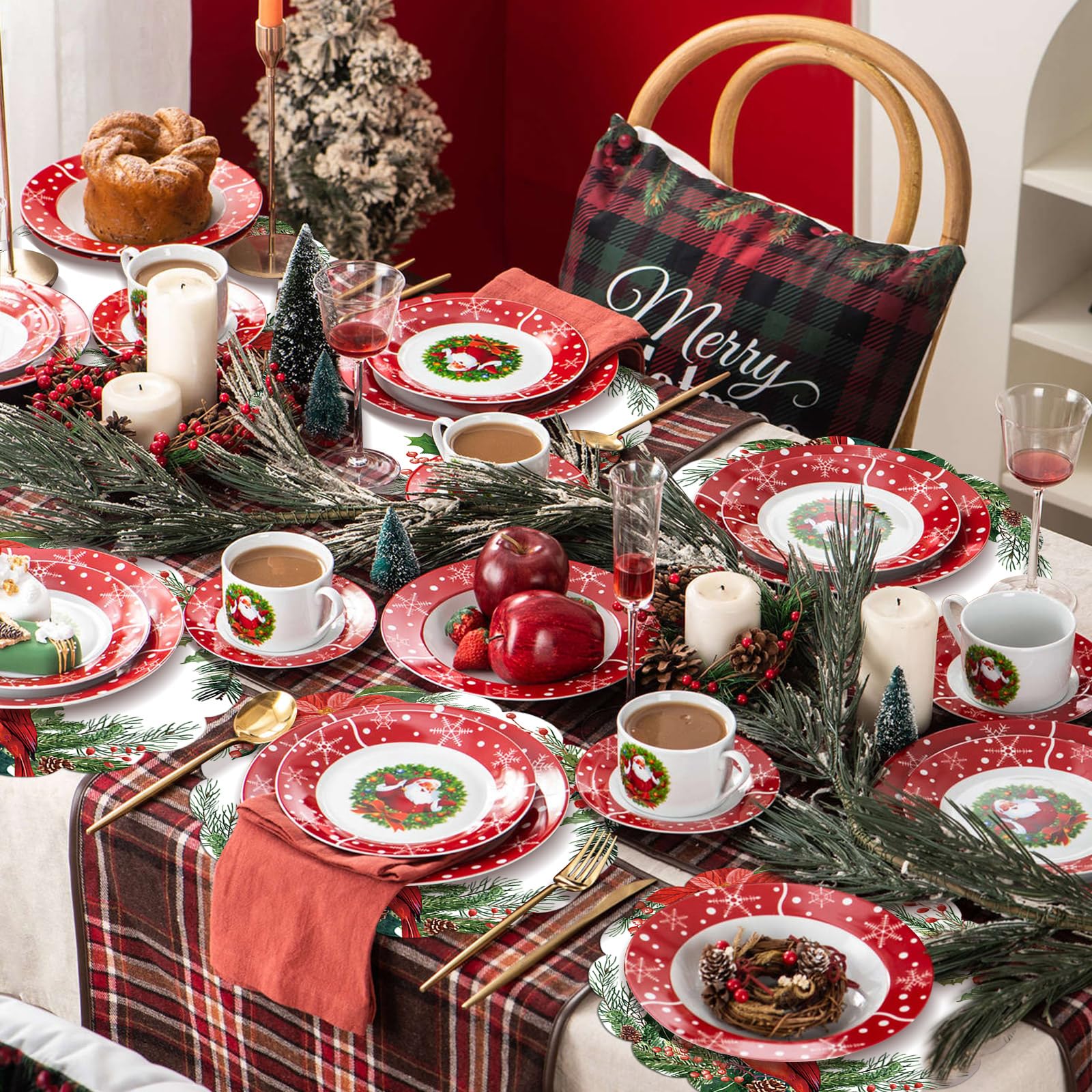 HSDSH 134-inch unfolded placemat provides generous space for dishes and beverages.