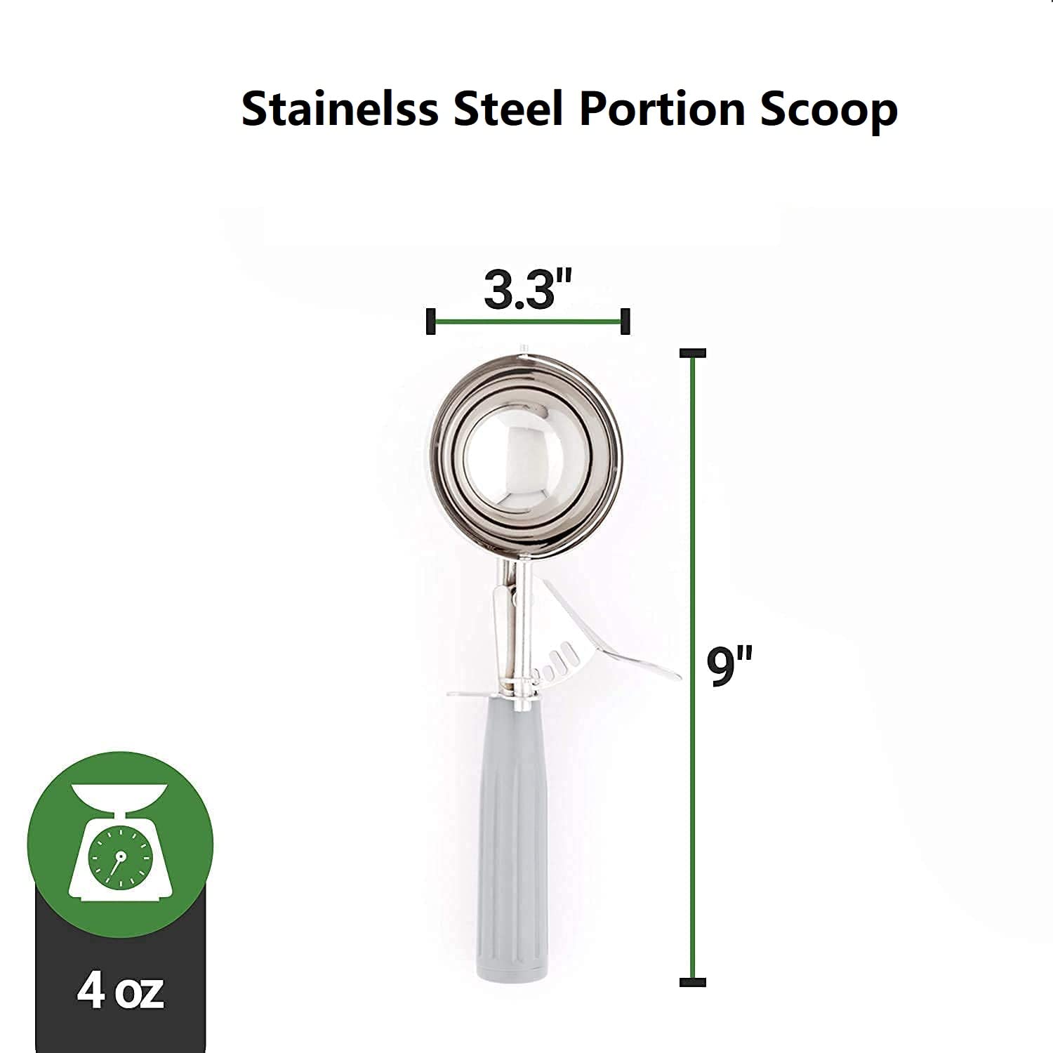 HSHQING ergonomic handle provides comfortable grip while scooping.