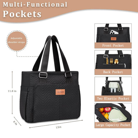 HSHRICH insulated bag with side pockets for utensils and accessories