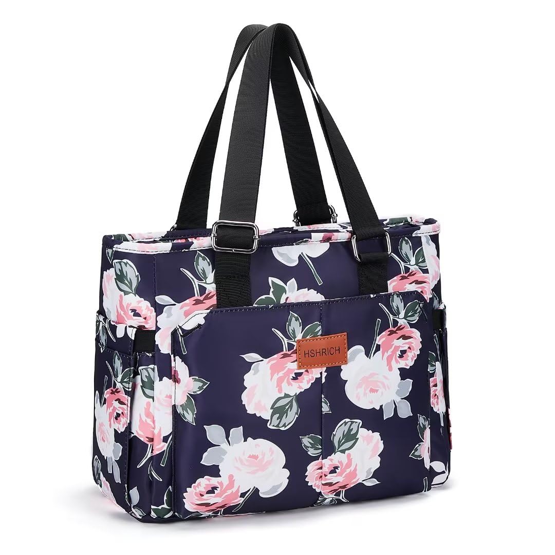 HSHRICH large Peony lunch bag front view showing ample space for meals