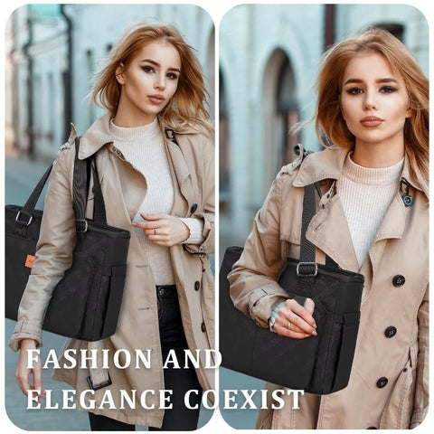 HSHRICH removable strap enables handbag, shoulder bag, or tote carry