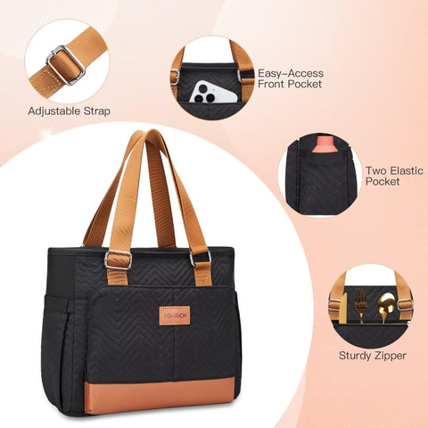 HSHRICH front pocket stores phone and wallet for quick access.
