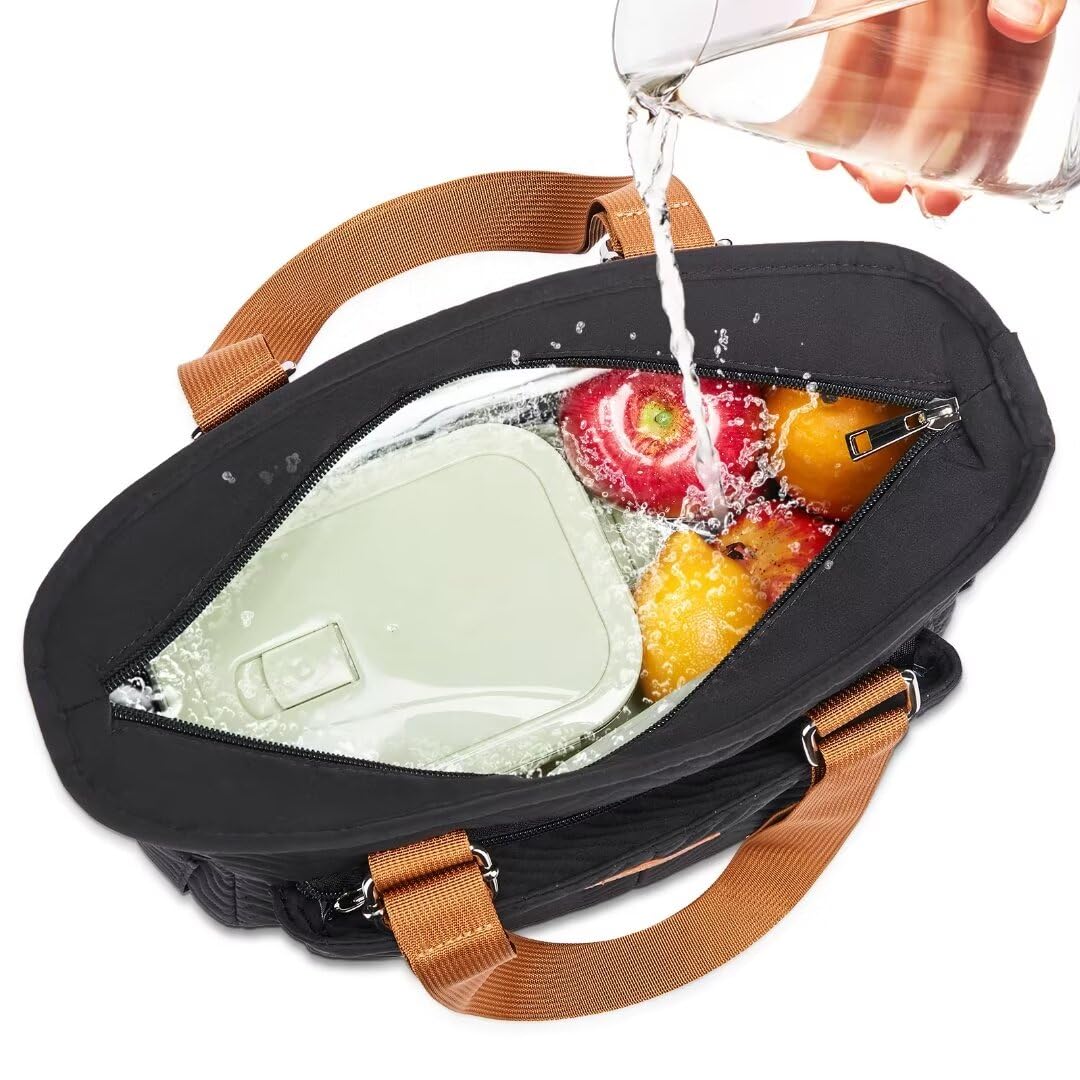 HSHRICH side pocket fits a water bottle during commutes.