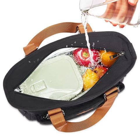 HSHRICH side pocket fits a water bottle during commutes.