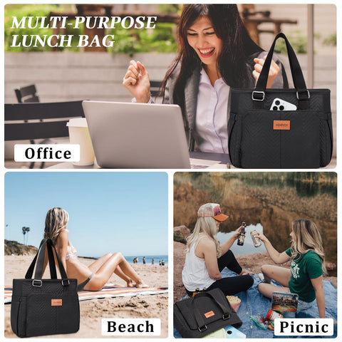 HSHRICH bag with three carry options: hand, shoulder, or tote