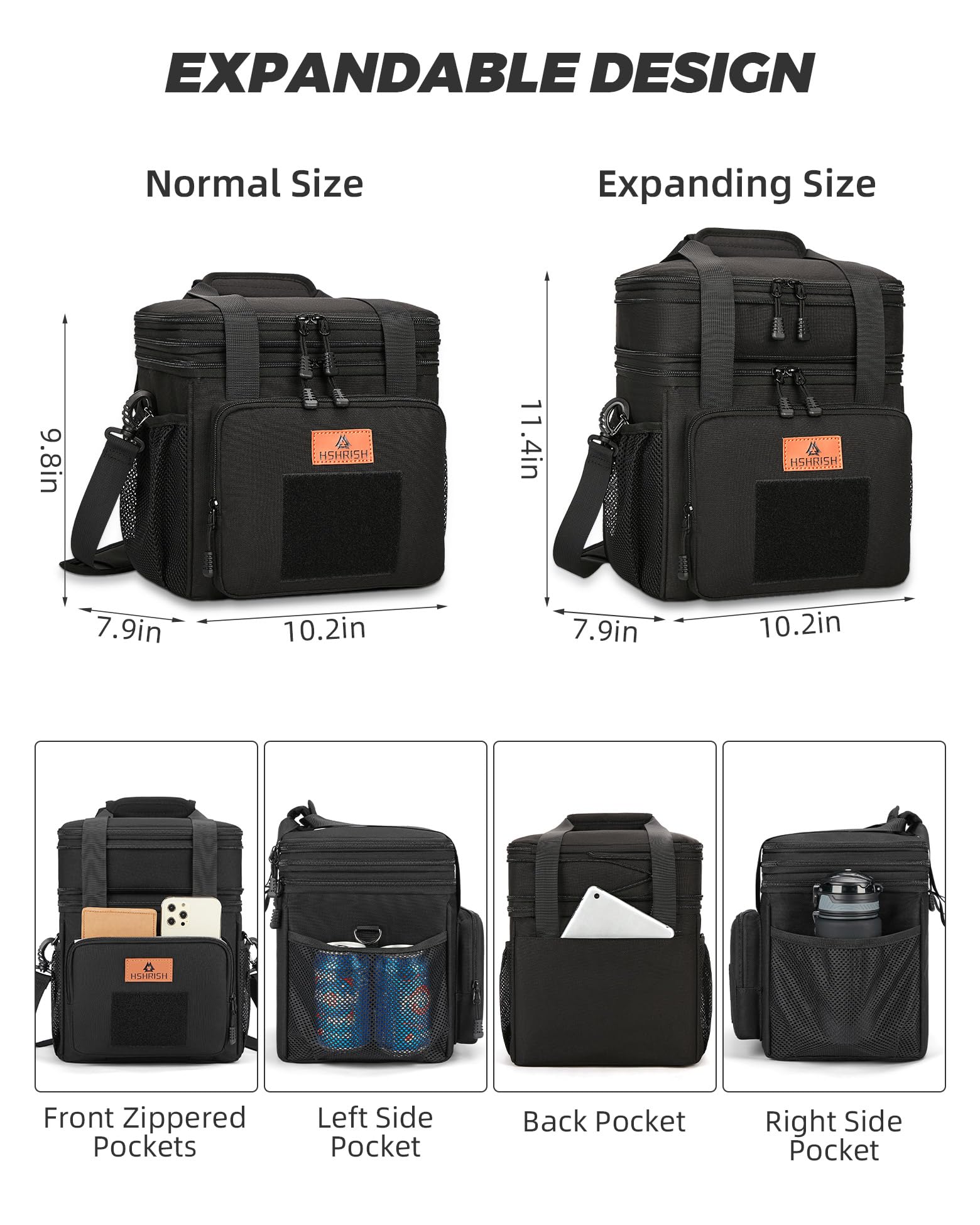 HSHRISH heavy-duty oxford fabric lunch bag stands up to daily use.