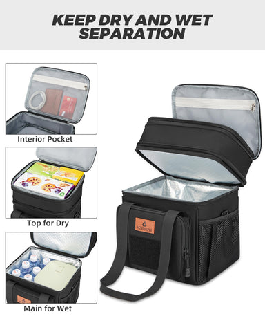 HSHRISH insulated lunch bag with 6mm foam keeps temperatures for hours.