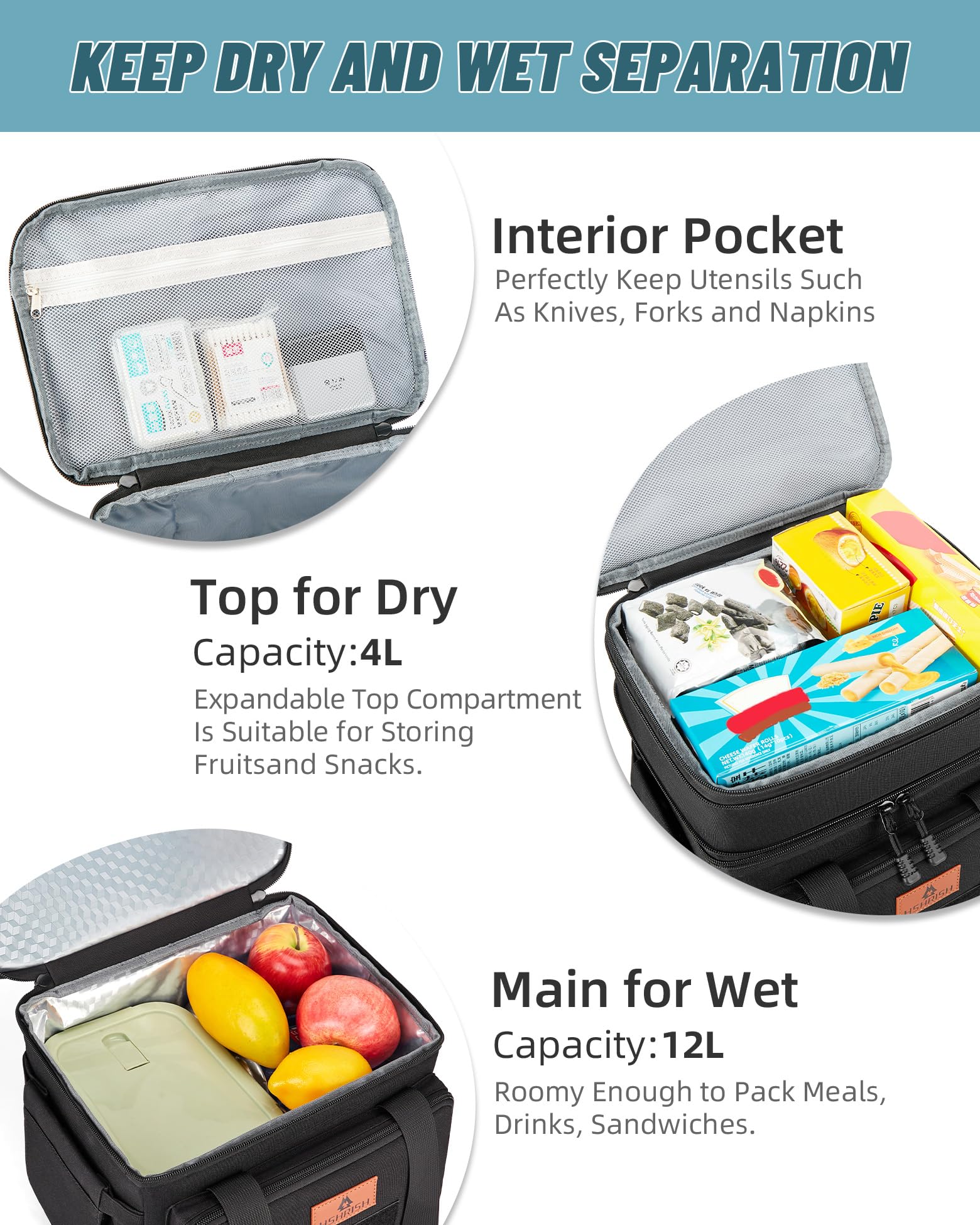 HSHRISH lunch box with tactical webbing for keys and small tools