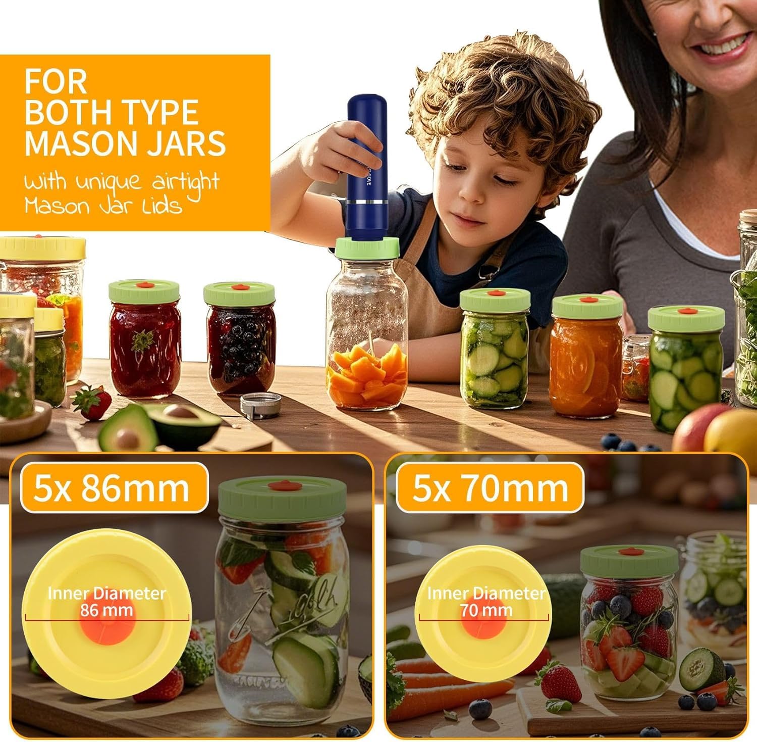 Mason jar lids for secure sealing and canning