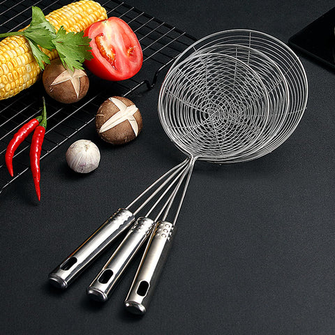 HSpiow 3-size spider strainer set for versatile kitchen tasks.