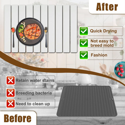 HSPROACC stone mat with non-slip base protects counters