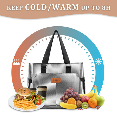 HSHRICH durable oxford fabric lunch bag resists wear and cleans easily.