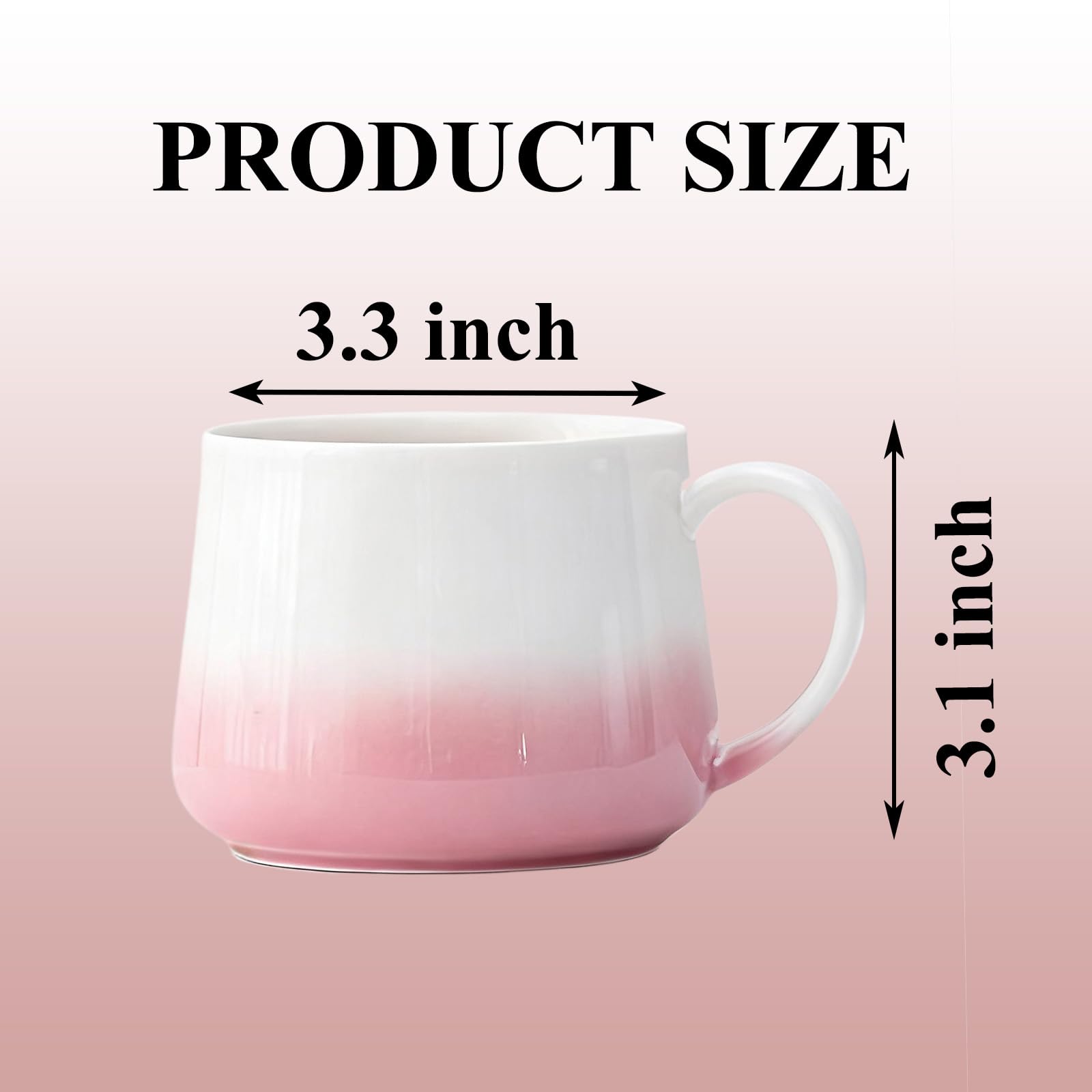 HS&ROXIN pink cow mug hot coffee ready to sip