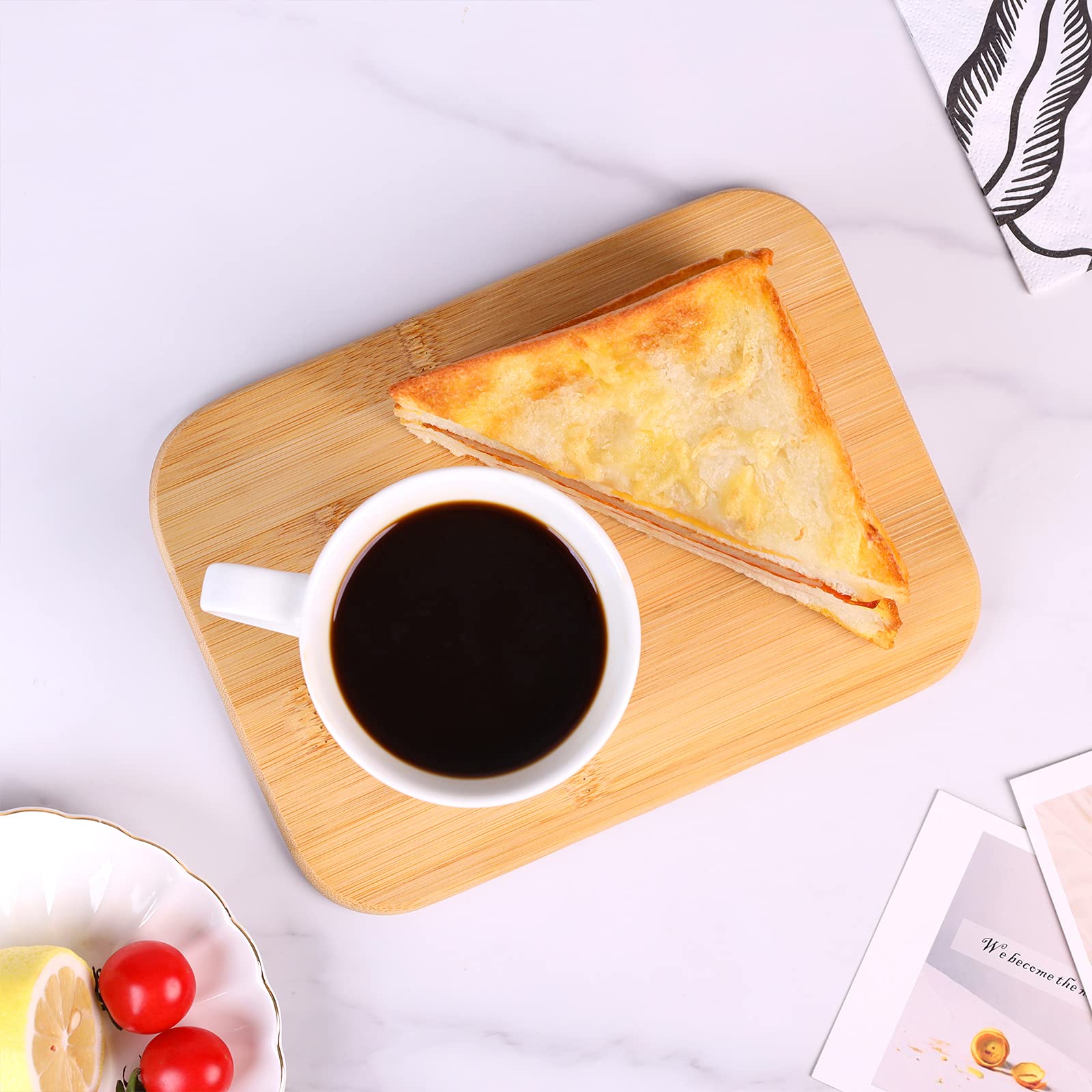 HTB bamboo cutting board surface showing natural grain and smooth finish.