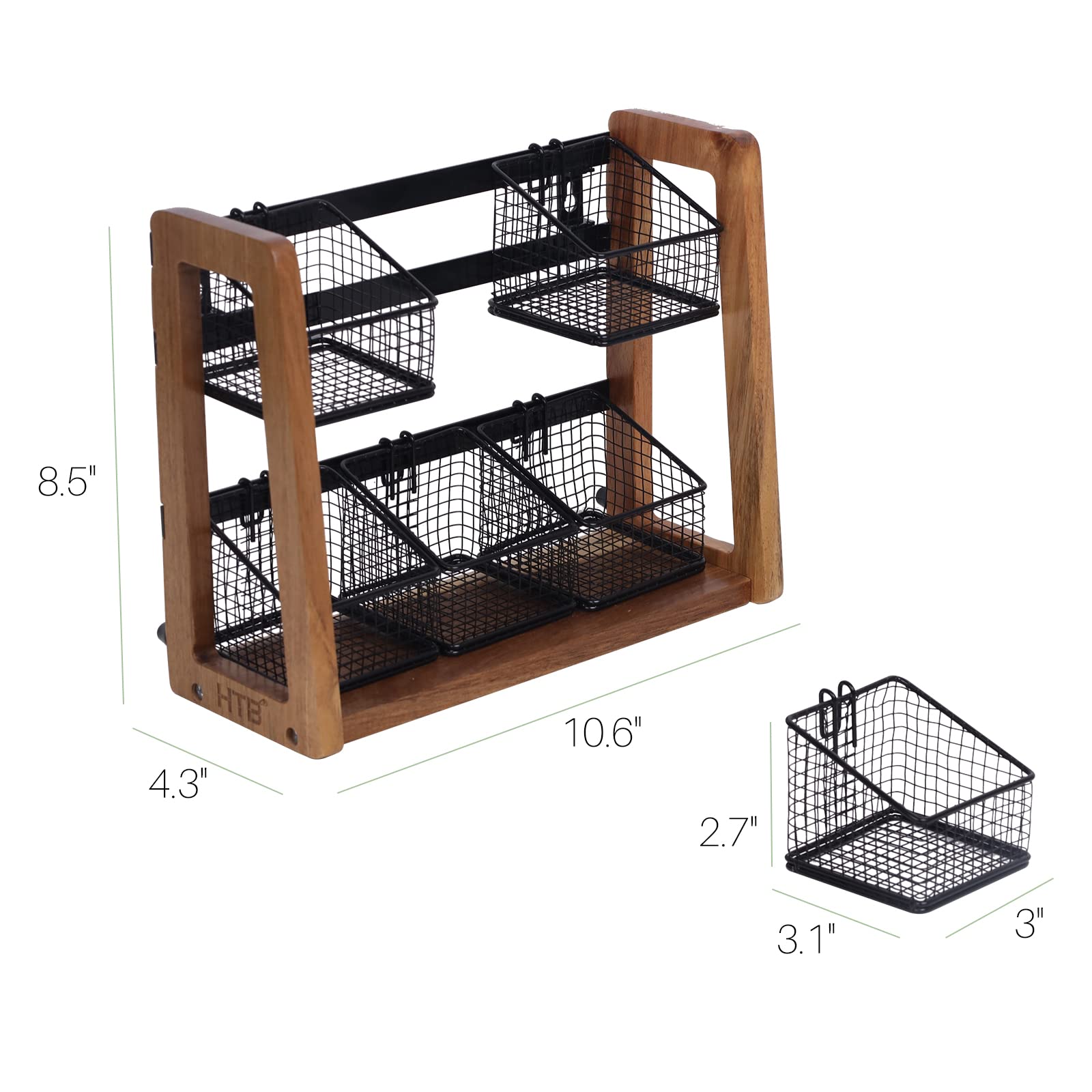 HTB multipurpose tea caddy supports bags, sugar, and creamer packets.