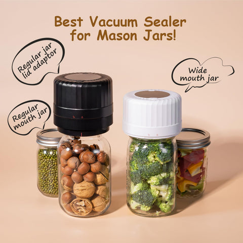 HTPOW regular-mouth lid adapter enables versatile sealing on standard jars.
