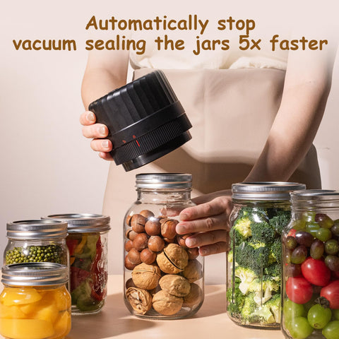 HTPOW wide mouth lids compatibility with adapter for easy jar sealing