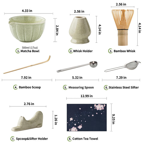 HTRCXB 80-prong bamboo whisk creates rich foam for well-blended matcha