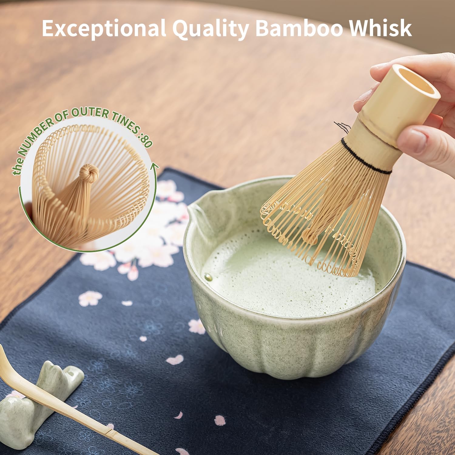 HTRCXB stainless steel sifter delivers smooth, lump-free matcha powder