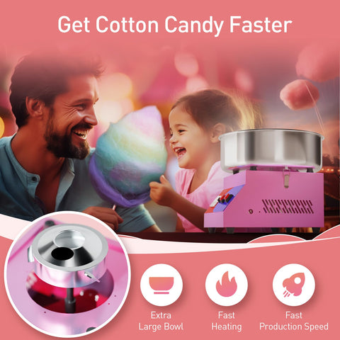HTTSICHI cotton candy machine has non-slip feet to protect floors.